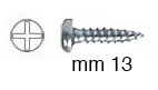 Viti zincate testa bombata - mm 2,9x13 - Conf. 2000 viti