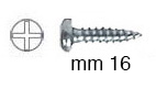 Viti zincate testa bombata - mm 2,9x16 - Conf. 1000 viti
