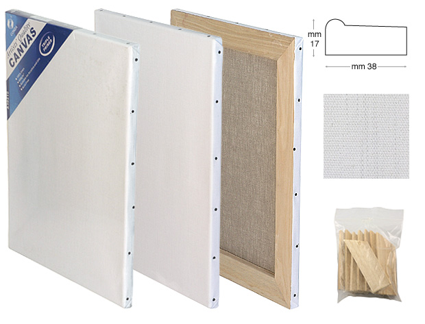 Tele in lino per pittura - gr.580 per mq - cm 18x24 Produzione Cina