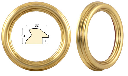 Cornice tonda oro diametro cm 12