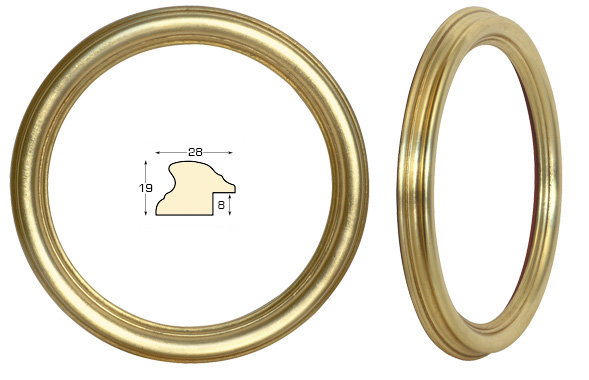 Cornice tonda oro diametro cm 30