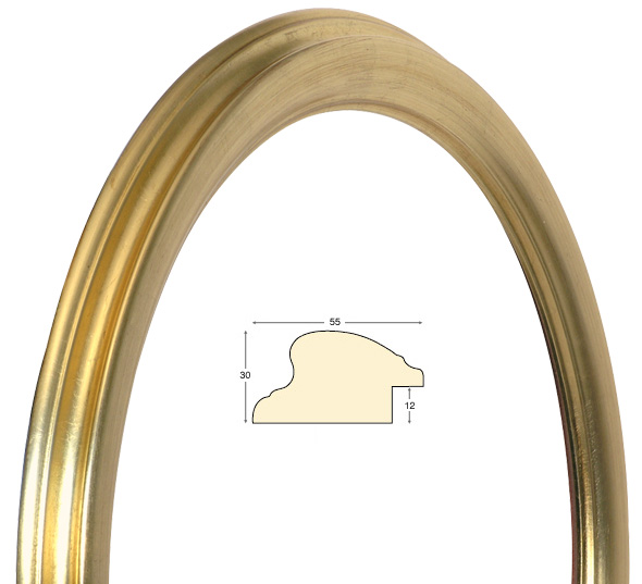 Cornice tonda oro, diametro cm 40