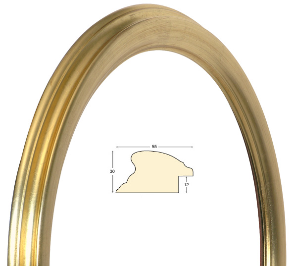 Cornice tonda oro, diametro cm 50