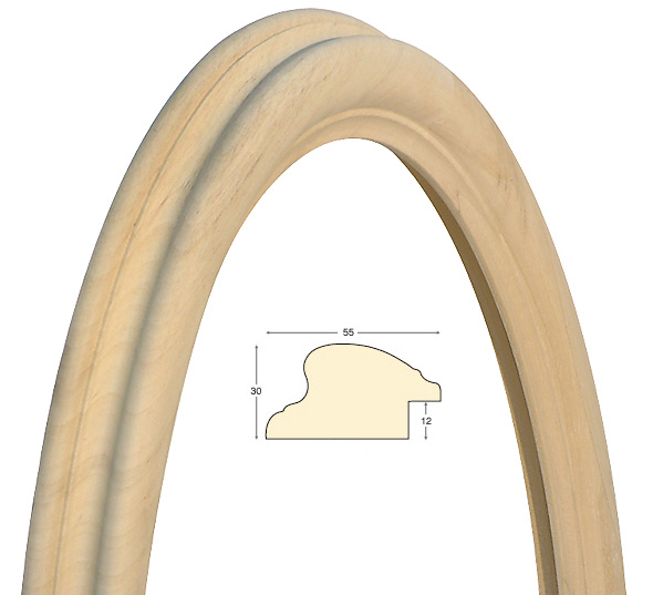 Cornici artigianali in legno con elementi in rilievo pastellati 50x60