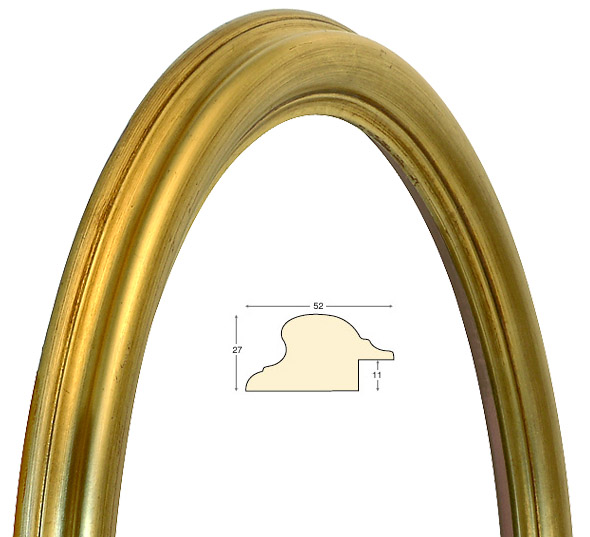 Cornice ovale oro cm 35x45