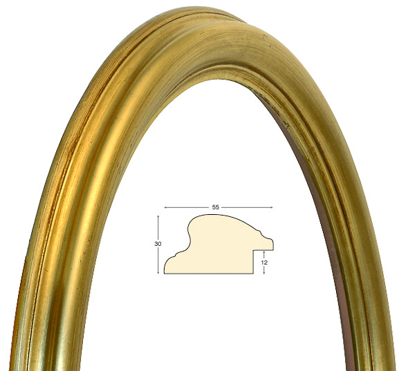 Cornice ovale oro cm 50x60