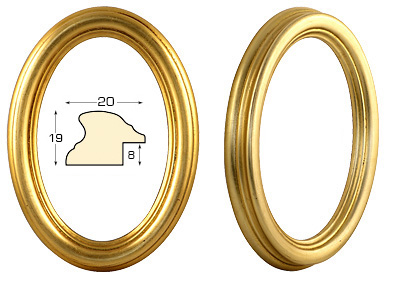 Cornice ovale oro cm  7x9