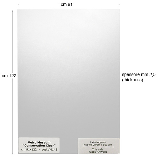 Vetro Conservation Clear cm 91x122 - Prezzo per lastra