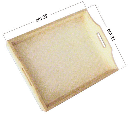 Vassoi rettangolari in legno - cm 32x21