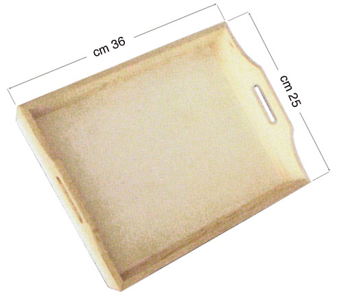 Vassoi rettangolari in legno - cm 36x25