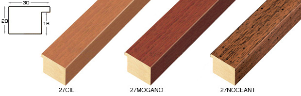 Asta ayous piatta Larg.mm30 Alt.20 - Legno naturale