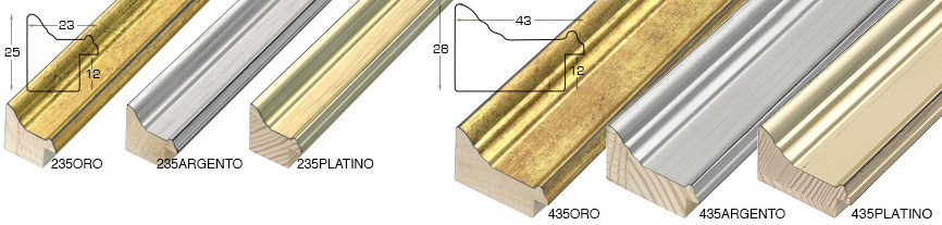 g41a235 - Battente basso Oro Arg sagomate