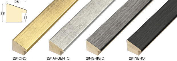 Asta in pino giuntato altezza mm 23 larg.mm 26 colore oro