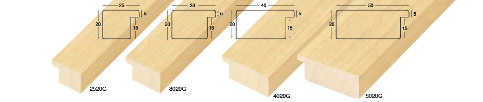 Asta ayous grezza - larghezza mm 15 - altezza mm 20