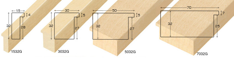 Asta ayous grezza - larghezza mm 15 - altezza mm 32