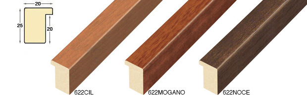 Asta ayous piatta Larg.mm20 Alt.25 - Legno naturale