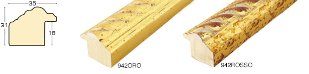 Asta ayous larg. mm 35 - oro con treccia decorativa