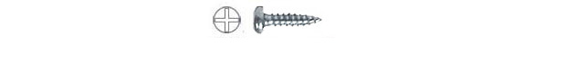 Viti zincate testa bombata - mm 2,9x7  -  Conf. 1000 viti