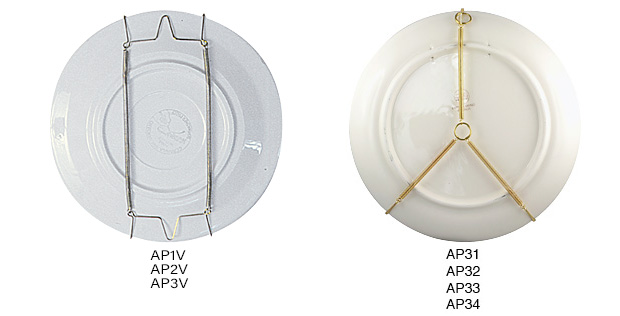 Ganci appendipiatti ottone n.1 per piatti con diam. cm 13 a 19 - 2 pz