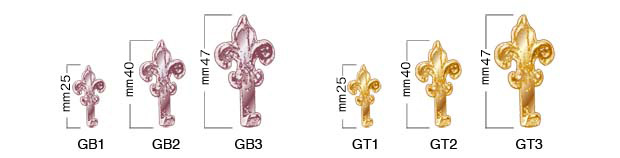 Ganci a giglio bronzati - piccoli - Bustina da 5 ganci
