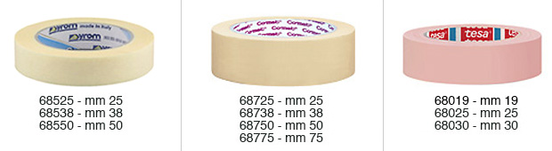 Nastro adesivo in carta color paglierino - mm 25x50 mt