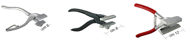 Pinza tenditela cromata con ganasce da 6 cm