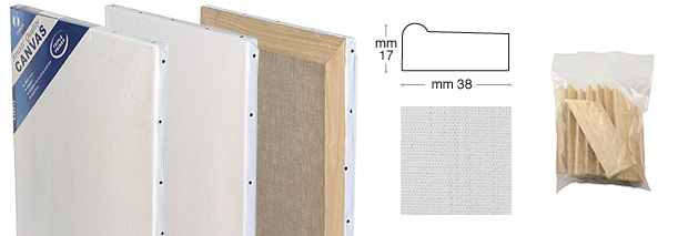 Tele in lino per pittura - gr.580 per mq - cm 18x24 Produzione Cina