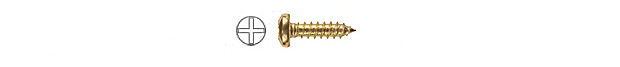 Viti ferro ottonato testa cilindrica - mm 3x9  -  Conf. 200 viti