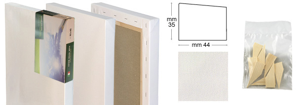 Tele grana fine su telaio da mm 35 Prod.Italia - cm 20x20