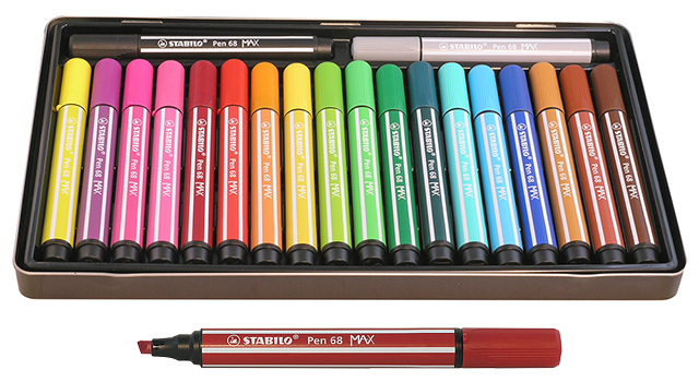Serie completa 20 pennarelli Stabilo Pen 68 MAX