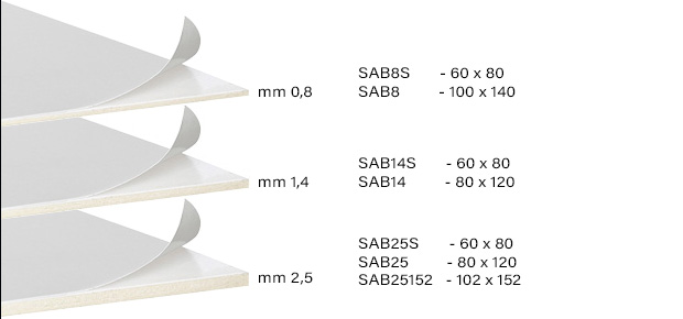 Cartone autoadesivo - spessore mm 0,8 - cm 60x80