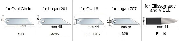 Lame per Fletcher Oval/Circle (non più in produzione) - Conf. 10 pz