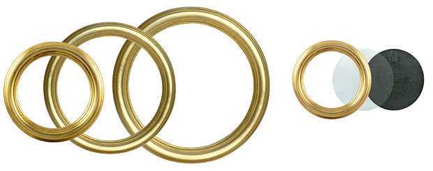 Cornice tonda oro, diametro cm 8