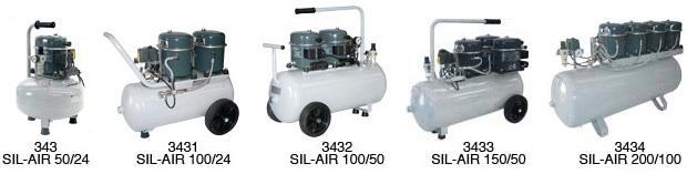 Compressore silenziato SIL-AIR 50/24 - 24 litri