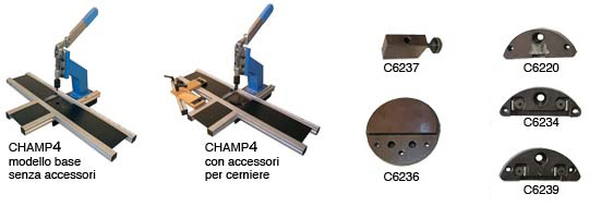 Punzone a martello della Champ4 per cerniere