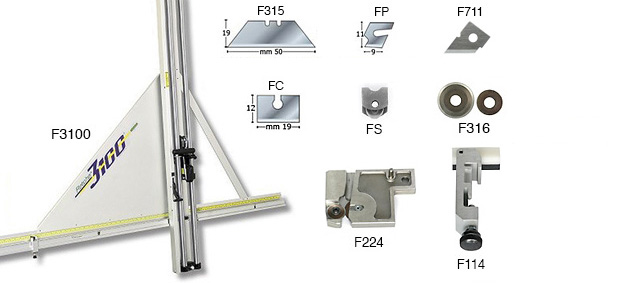 Taglierina verticale Fletcher F3100 per taglio cartone, vetro, ecc.