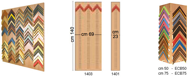 Pannello campioni aste - cm.140 - 3 file