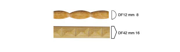 Astine decorative in legno grezzo - larghezza 16 mm