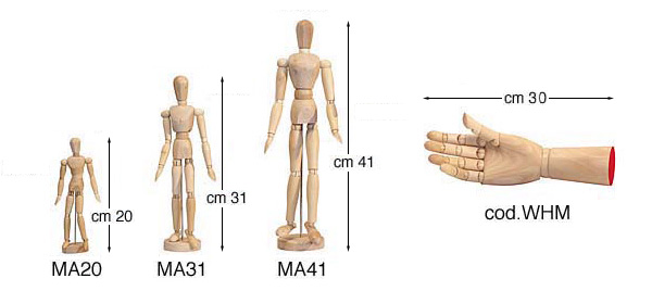 Manichino in legno - Altezza cm 20