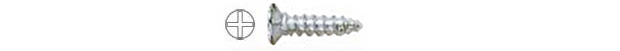 Viti zincate testa svasata - mm 2,9x9,5 - Conf. 1000 viti