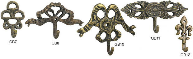 Ganci artigianali bronzati mm 38 - Confezione 5 pezzi