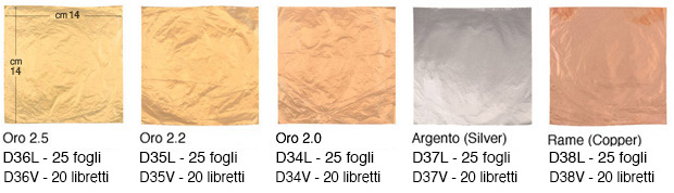 Foglia imitazione cm 14x14 - Oro 