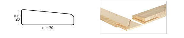 Listelli legno per telai di mm 70x20 - Lunghezza cm 30