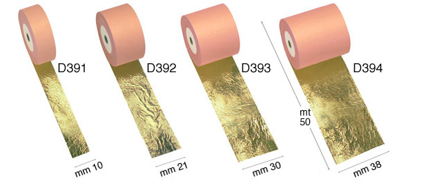 Foglia imitazione oro in bobina mm 10x50 mt