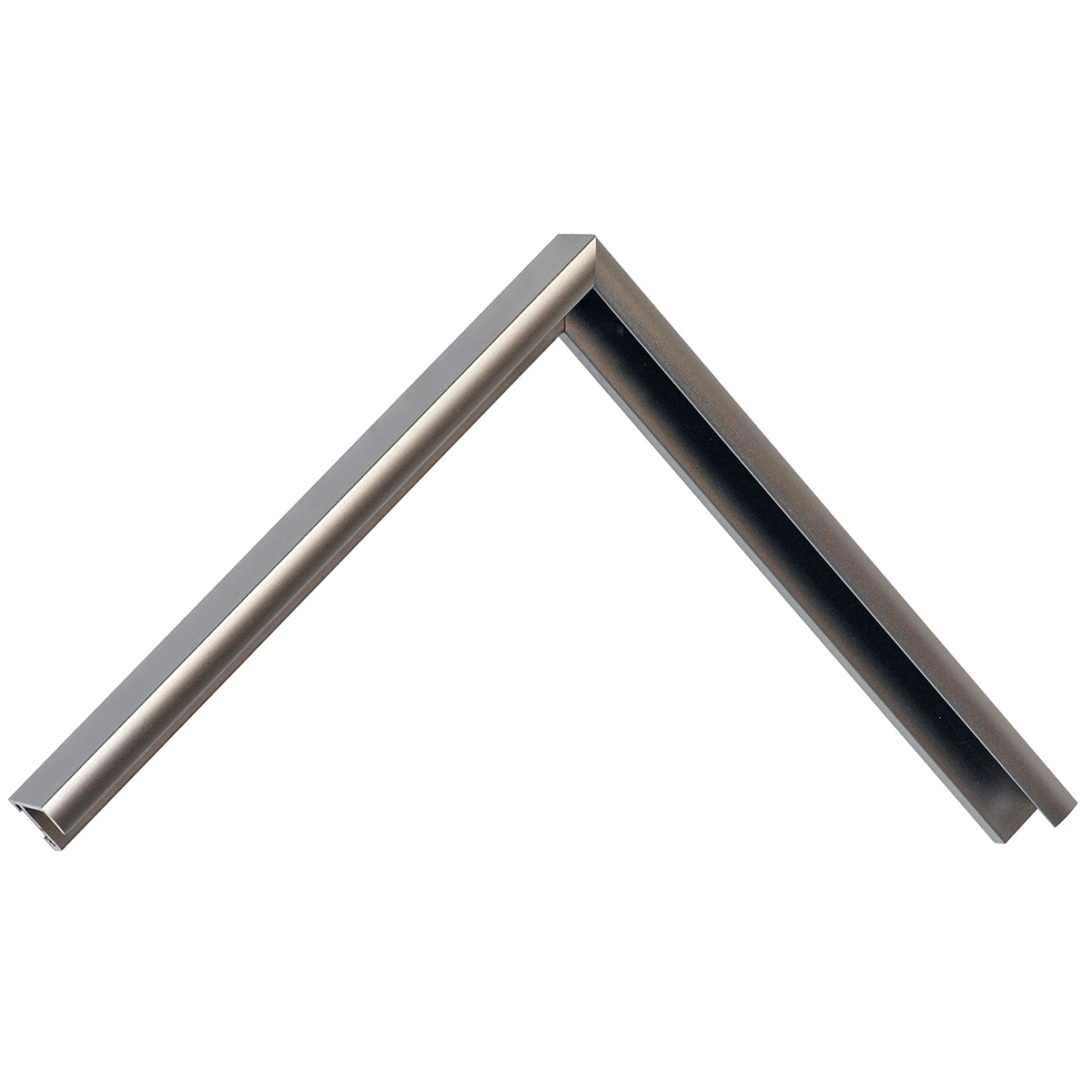Asta alluminio serie 12 piatta - Peltro satinato - Campione
