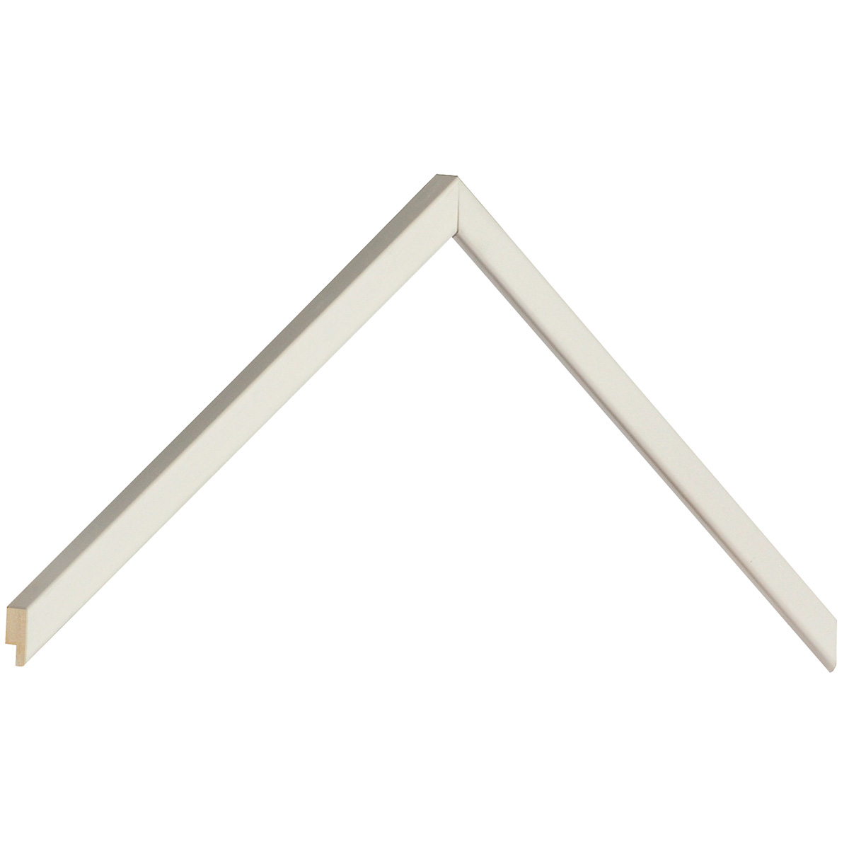 Asta pino giuntato - Larghezza 10mm Altezza 13 - Bianco opaco - Campione