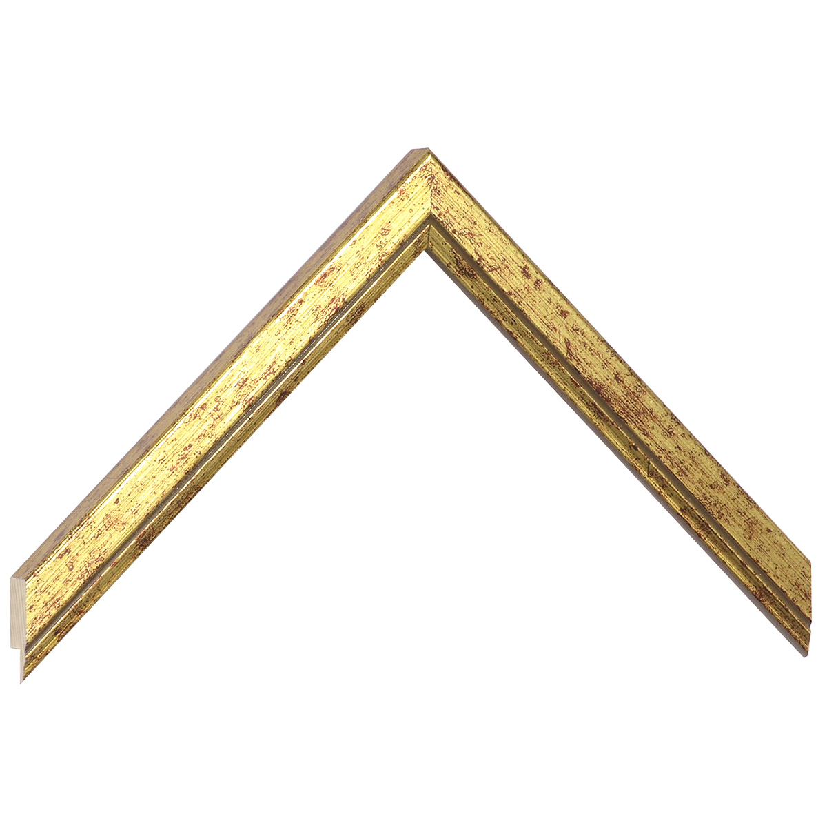 Asta pino giuntato - Larghezza 18mm Altezza 13 - Oro anticato - Campione