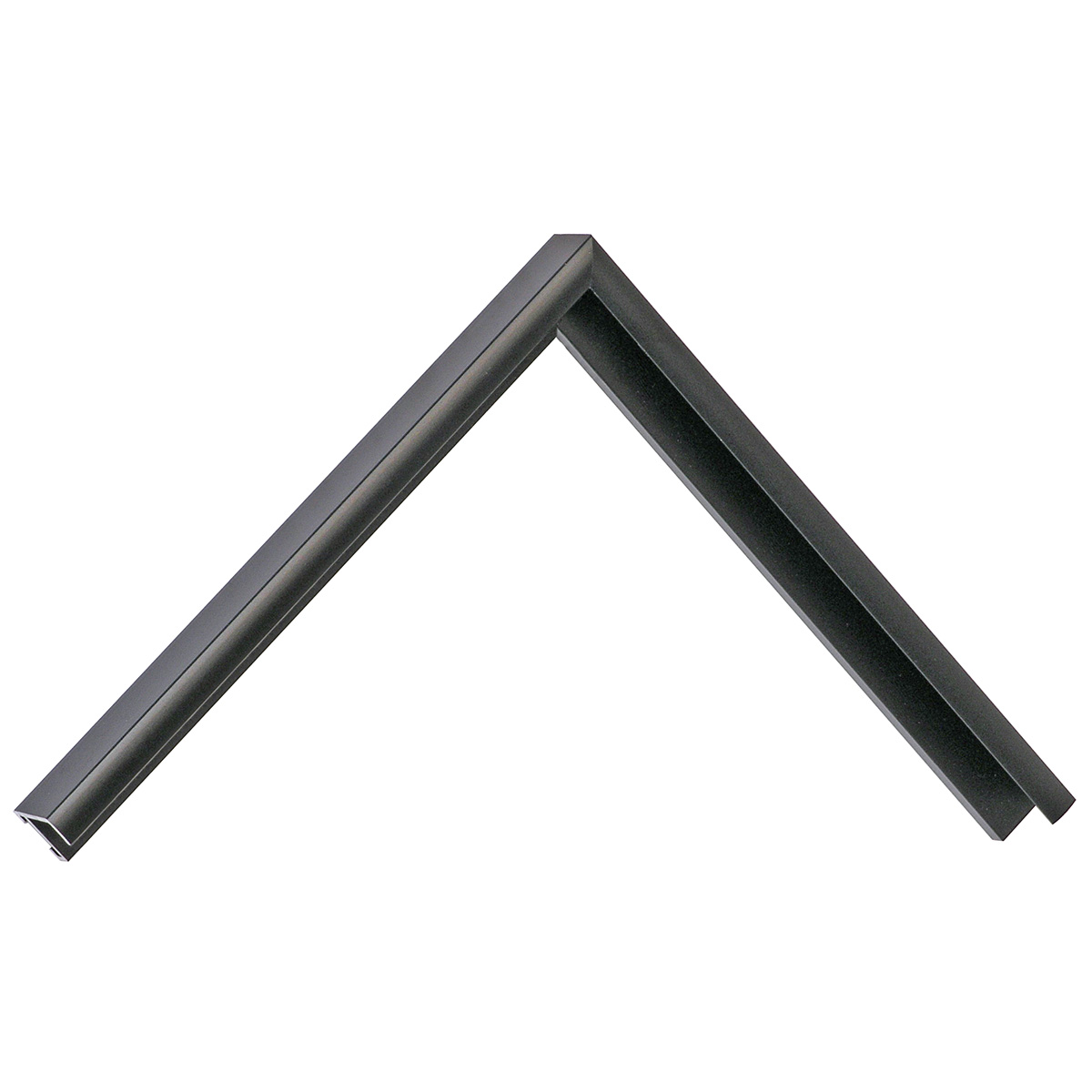 Asta alluminio serie 12 piatta nero satinato - Campione