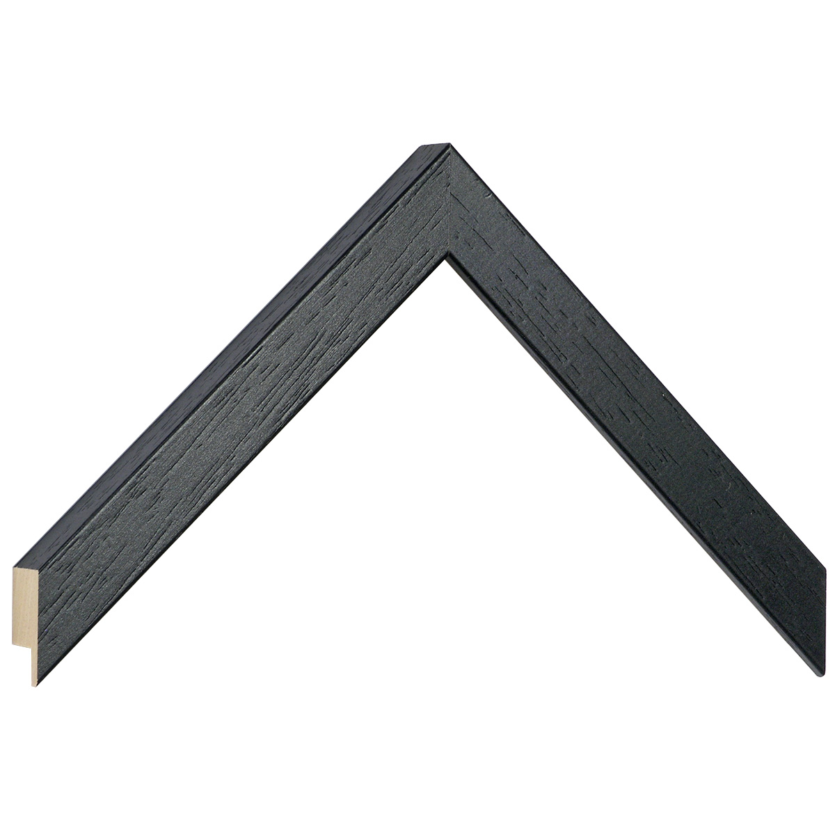 Asta in ayous piatta - Larghezza 20mm Altezza 20 - Nero, poro aperto - Campione