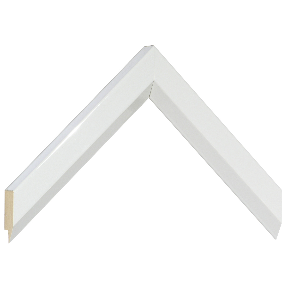 Asta in ayous - Larghezza 28mm Altezza 20 - Bianco lucido - Campione